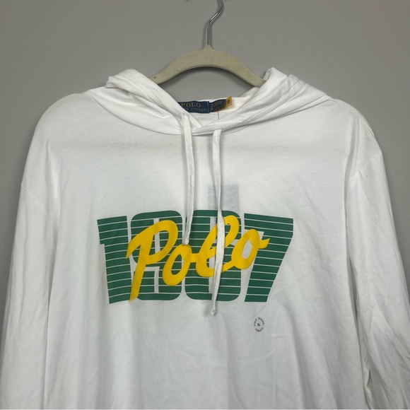 NWT Polo Ralph Lauren Men’s Logo Jersey Hooded Long Sleeve‎ T Shirt SZ XL - Picture 5 of 12